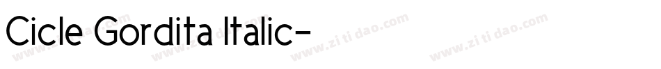 Cicle Gordita Italic字体转换